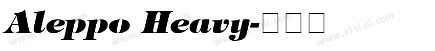 Aleppo Heavy字体转换